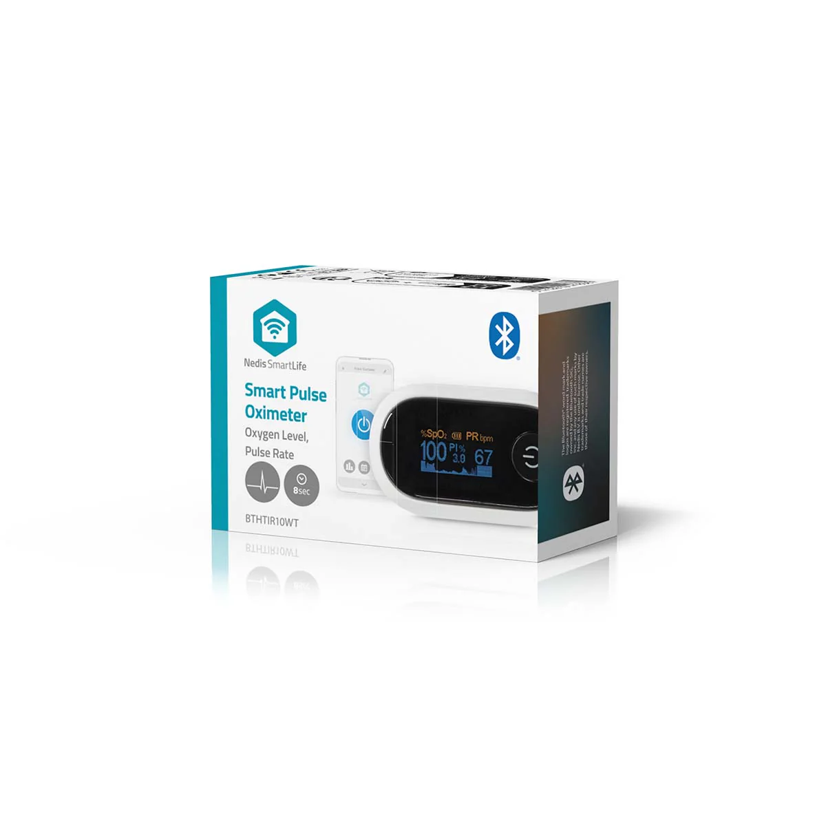SmartLife Pulse Oximeter Bluetooth® - LED - Anti-bewegingsinterferentie / Auditief alarm / Hoge precisie sensor / Perfusie-index / Polsslag / Zuurstofverzadiging (SpO2) - Image 13