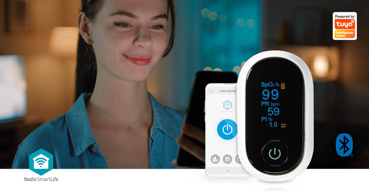SmartLife Pulse Oximeter Bluetooth® - LED - Anti-bewegingsinterferentie / Auditief alarm / Hoge precisie sensor / Perfusie-index / Polsslag / Zuurstofverzadiging (SpO2) - Image 15