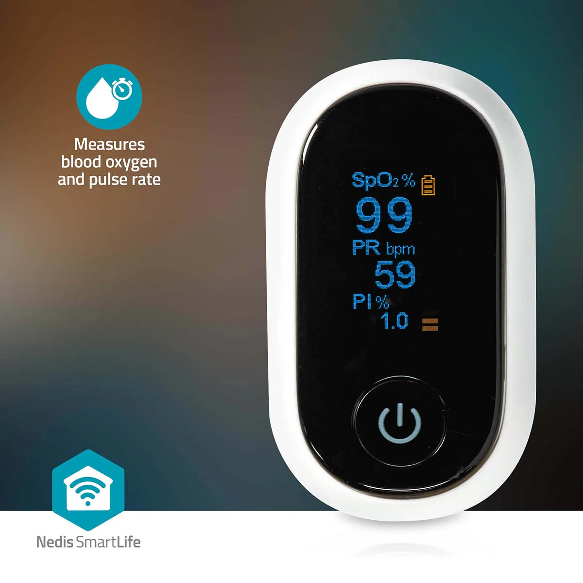 SmartLife Pulse Oximeter Bluetooth® - LED - Anti-bewegingsinterferentie / Auditief alarm / Hoge precisie sensor / Perfusie-index / Polsslag / Zuurstofverzadiging (SpO2) - Image 9