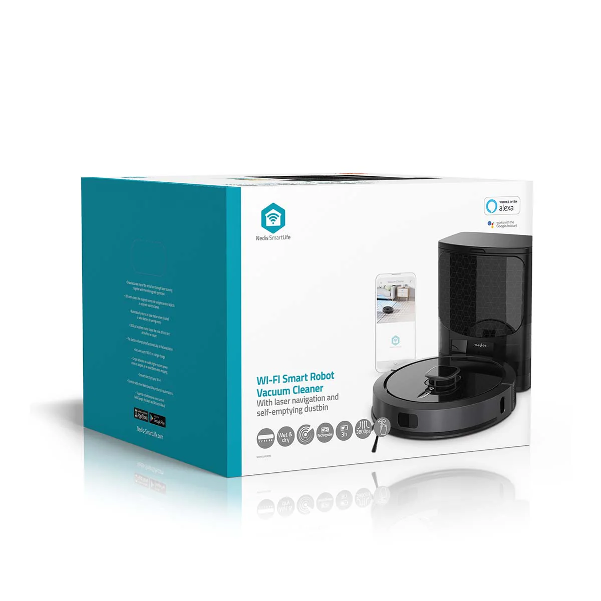 SmartLife Robotstofzuiger Navigatiemethode: Laser navigatie - Wi-Fi - Capaciteit opvangreservoir: 0.6l - Image 16