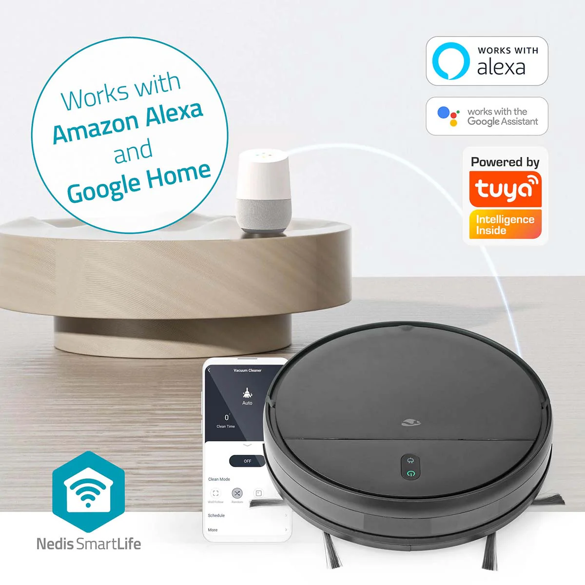 SmartLife Robotstofzuiger Navigatiemethode: Willekeurig - Wi-Fi - Capaciteit opvangreservoir: 0.2l - Image 10