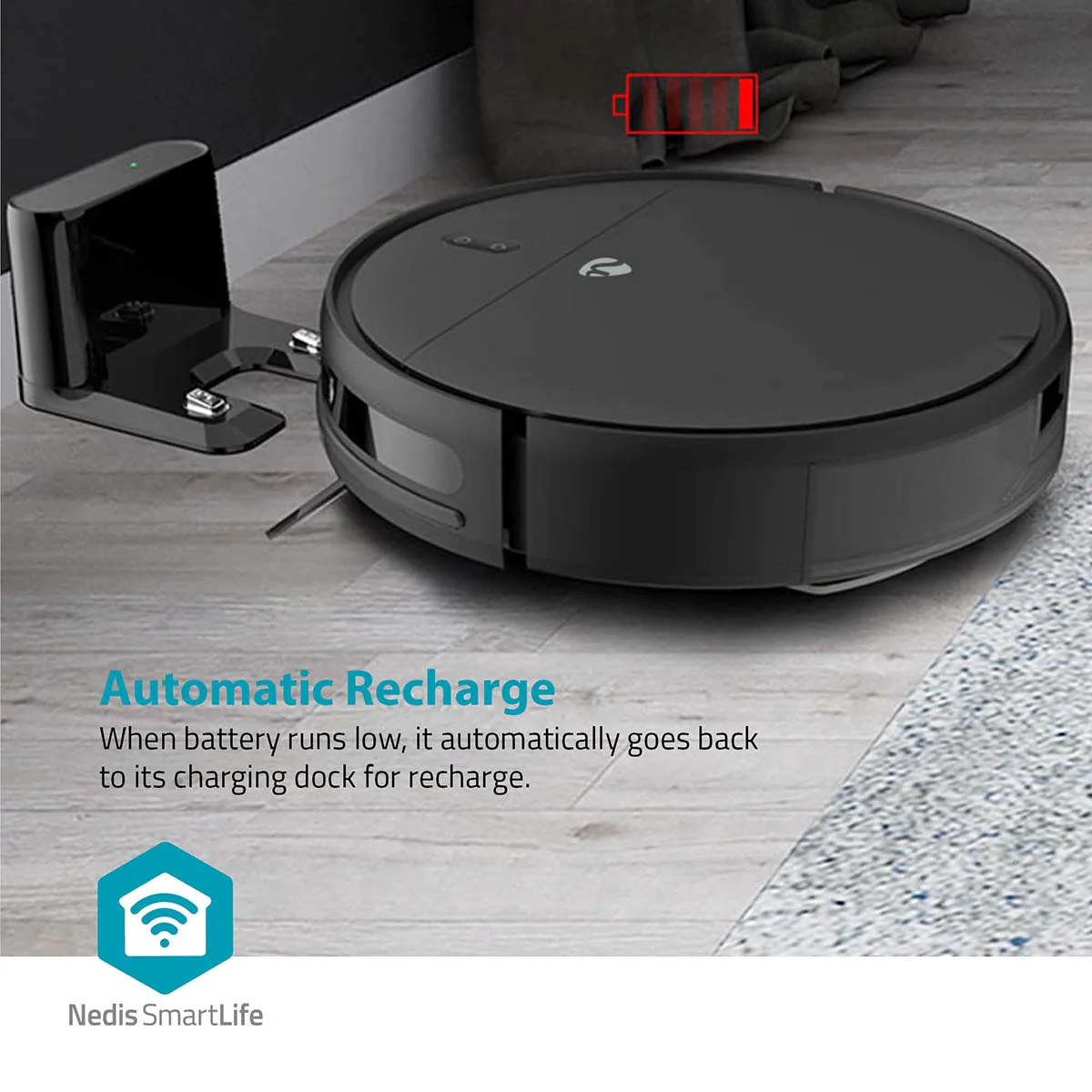 SmartLife Robotstofzuiger Navigatiemethode: Willekeurig - Wi-Fi - Capaciteit opvangreservoir: 0.2l - Image 11