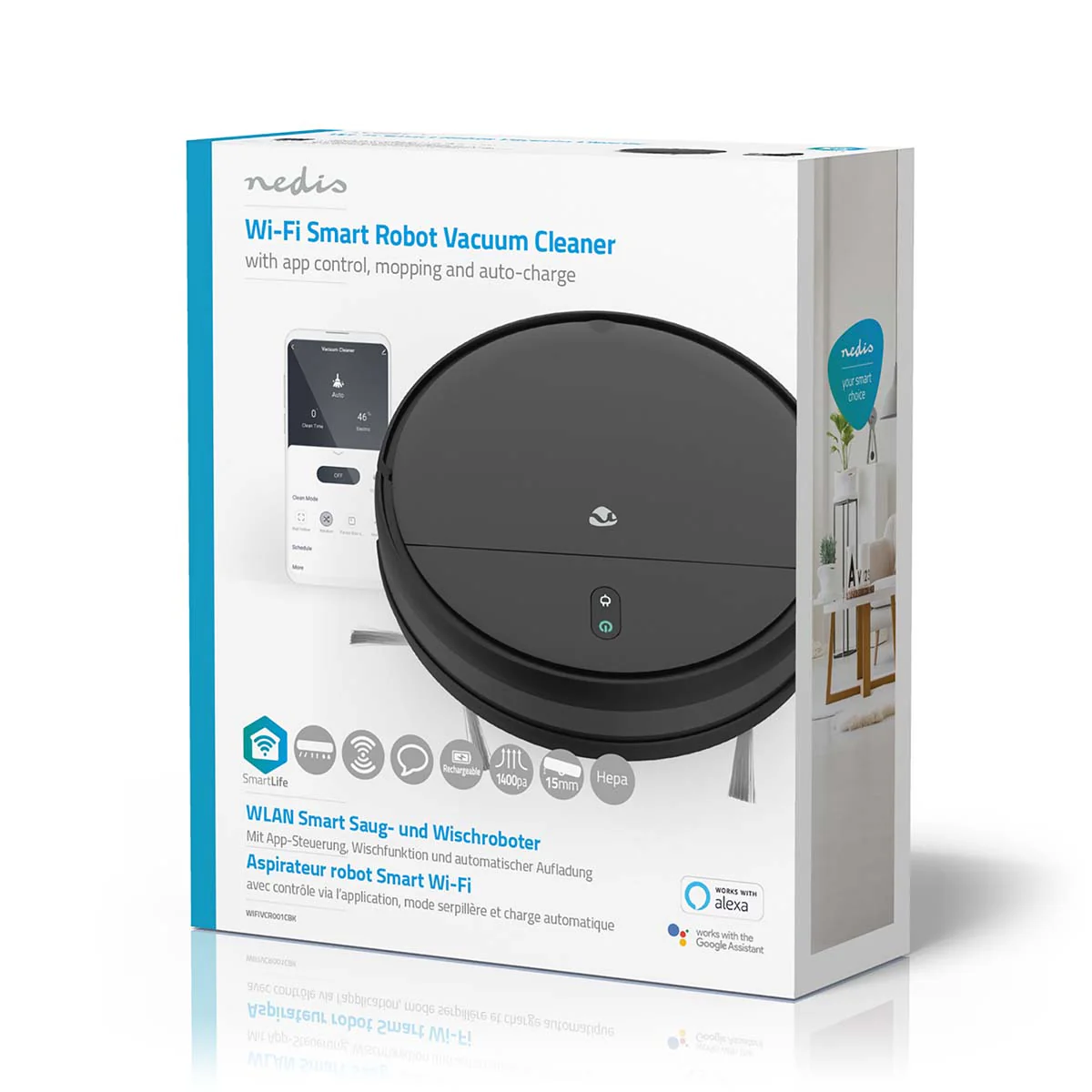 SmartLife Robotstofzuiger Navigatiemethode: Willekeurig - Wi-Fi - Capaciteit opvangreservoir: 0.2l - Image 20