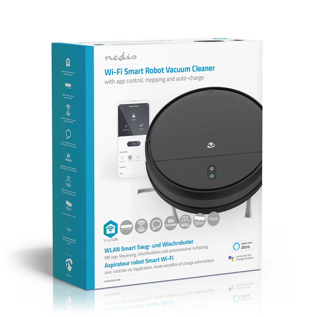 SmartLife Robotstofzuiger Navigatiemethode: Willekeurig - Wi-Fi - Capaciteit opvangreservoir: 0.2l - Image 21