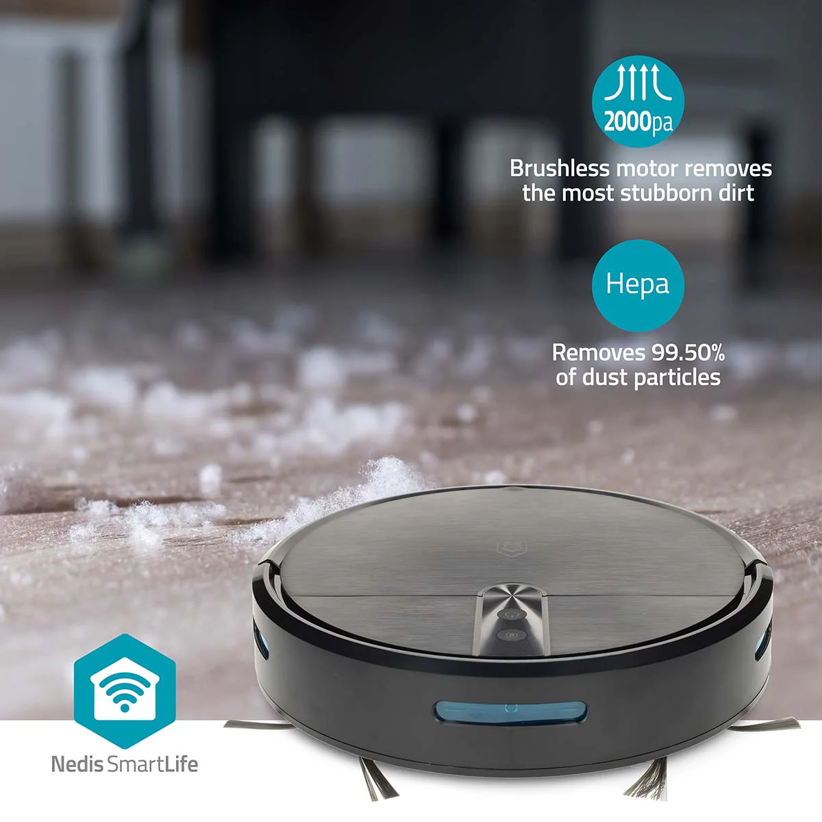 SmartLife Robotstofzuiger Navigatiemethode: Willekeurig - Wi-Fi - Capaciteit opvangreservoir: 0.6l - Image 11