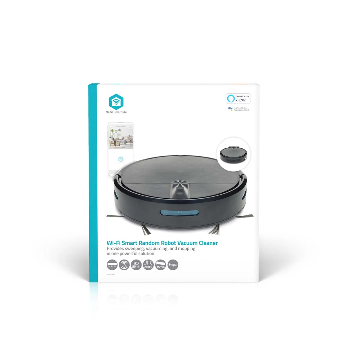 SmartLife Robotstofzuiger Navigatiemethode: Willekeurig - Wi-Fi - Capaciteit opvangreservoir: 0.6l - Image 16