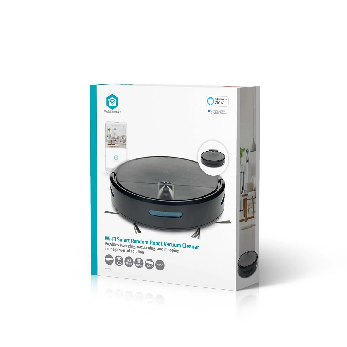 SmartLife Robotstofzuiger Navigatiemethode: Willekeurig - Wi-Fi - Capaciteit opvangreservoir: 0.6l - Image 17