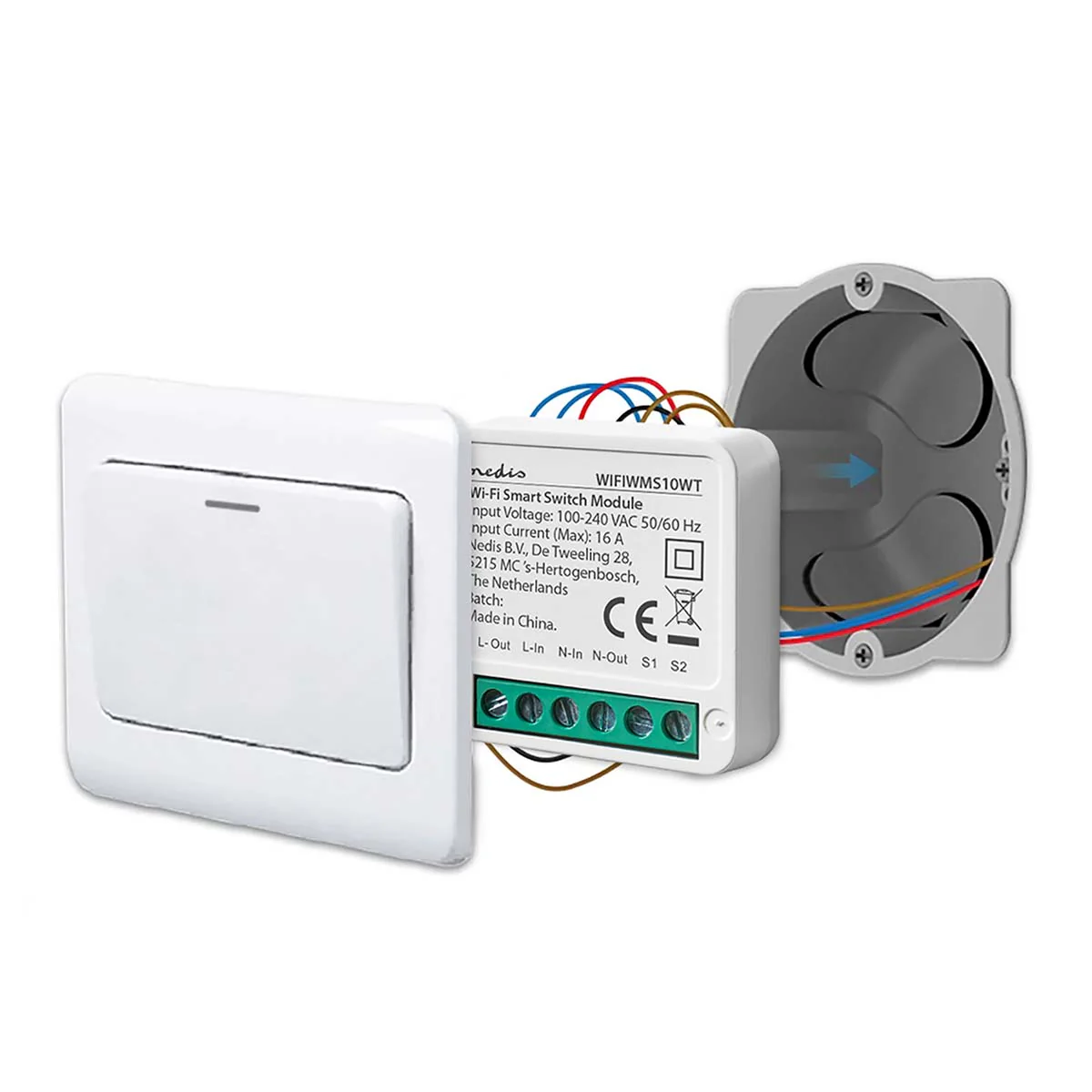 SmartLife inbouwmodule Schakelaar - 3680W - Kroonsteen - Image 7