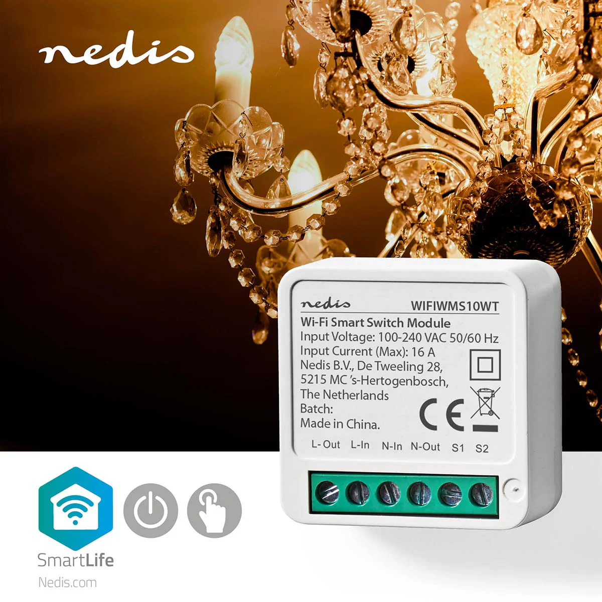 SmartLife inbouwmodule Schakelaar - 3680W - Kroonsteen - Image 8