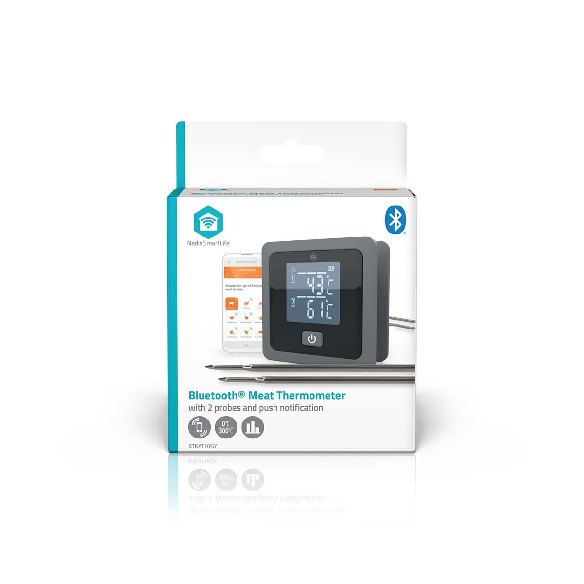 SmartLife vleesthermometer Buzzer / Push melding - Bluetooth® - Timer - Image 11