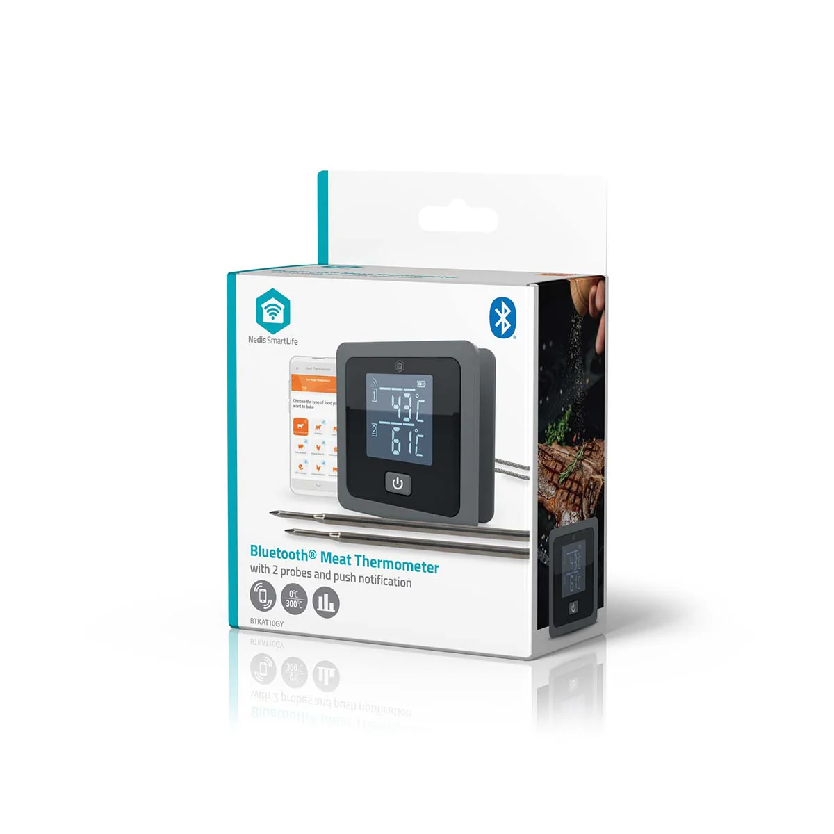 SmartLife vleesthermometer Buzzer / Push melding - Bluetooth® - Timer - Image 12