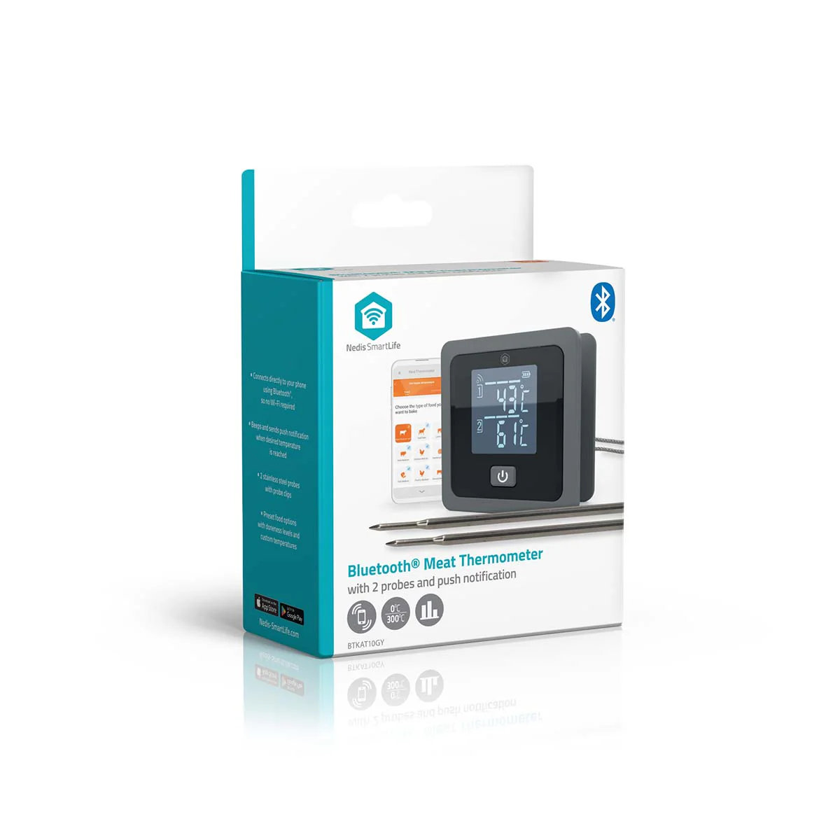 SmartLife vleesthermometer Buzzer / Push melding - Bluetooth® - Timer - Image 13