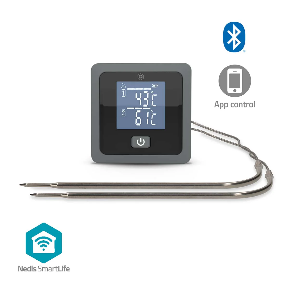 SmartLife vleesthermometer Buzzer / Push melding - Bluetooth® - Timer - Image 6
