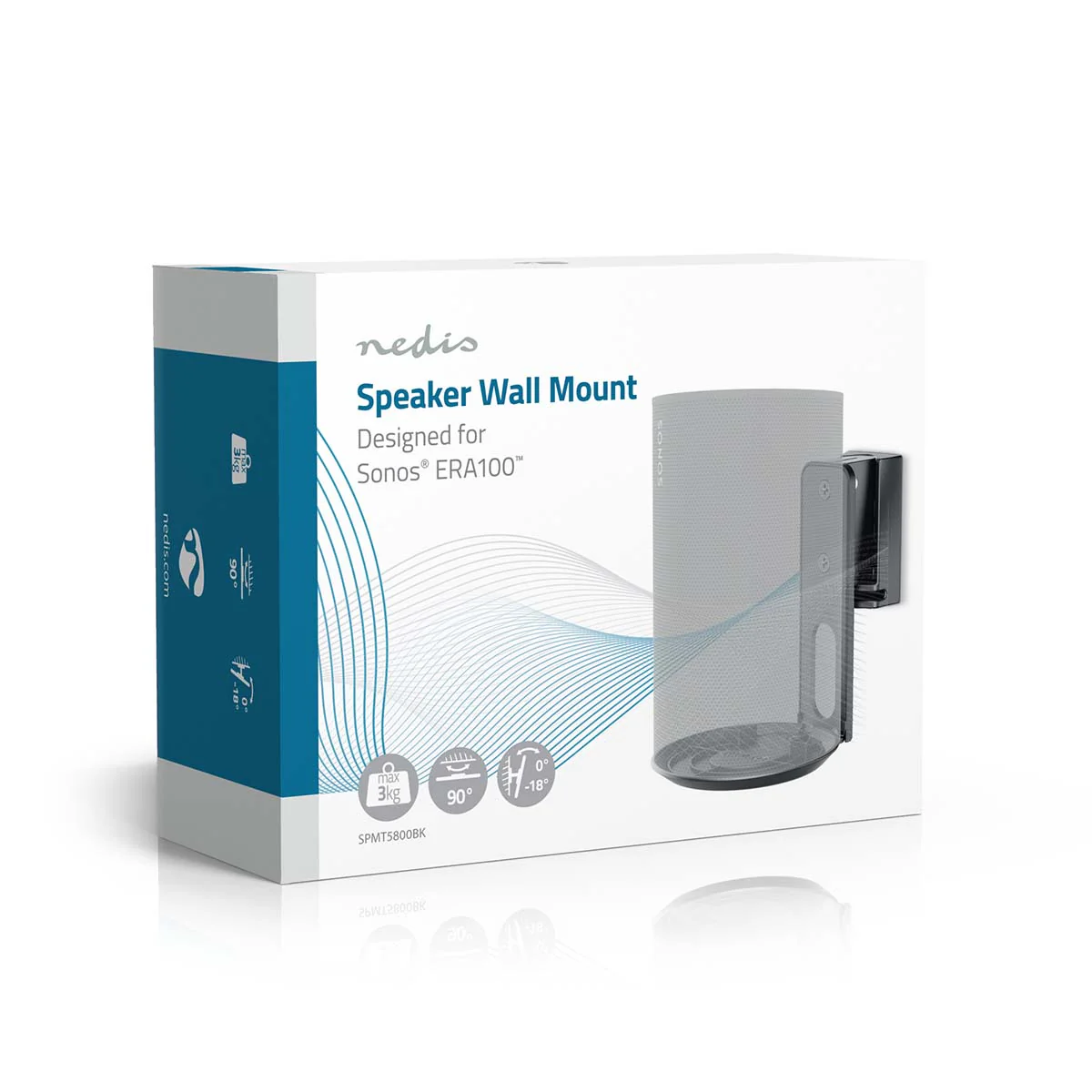 Speakerbeugel Geschikt voor: Sonos® Era100 - Wand - 3 kg - Image 10