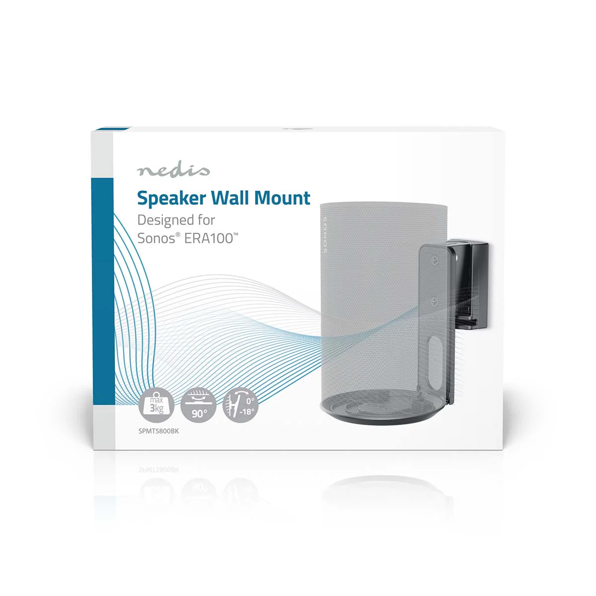Speakerbeugel Geschikt voor: Sonos® Era100 - Wand - 3 kg - Image 8