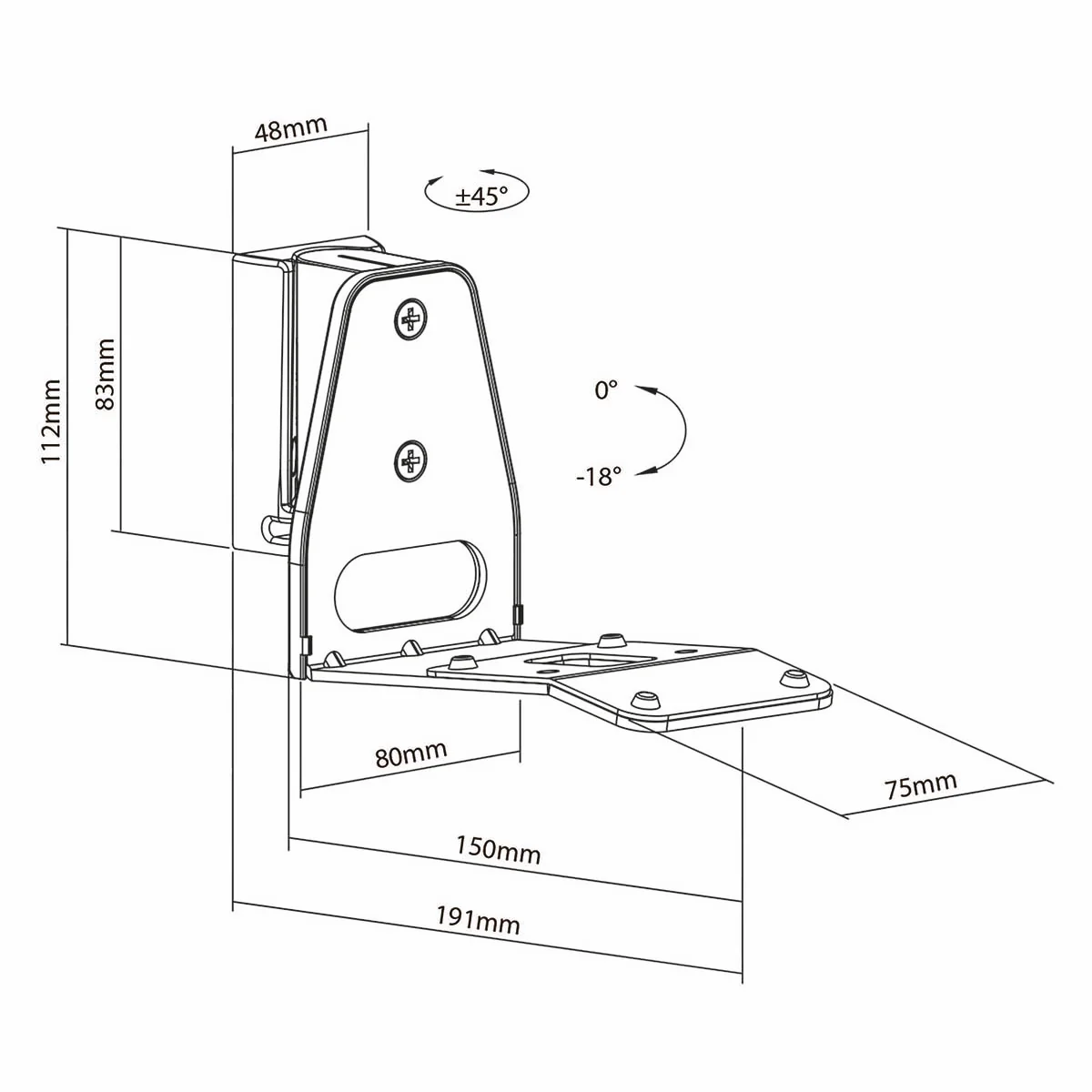Speakerbeugel Geschikt voor: Sonos® Era300 - Wand - 5 kg - Image 11