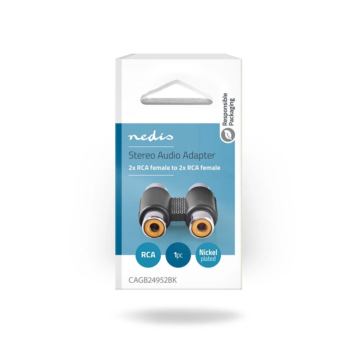 Stereo-Audioadapter 2x RCA Female - 2x RCA Female - Vernikkeld - Image 4