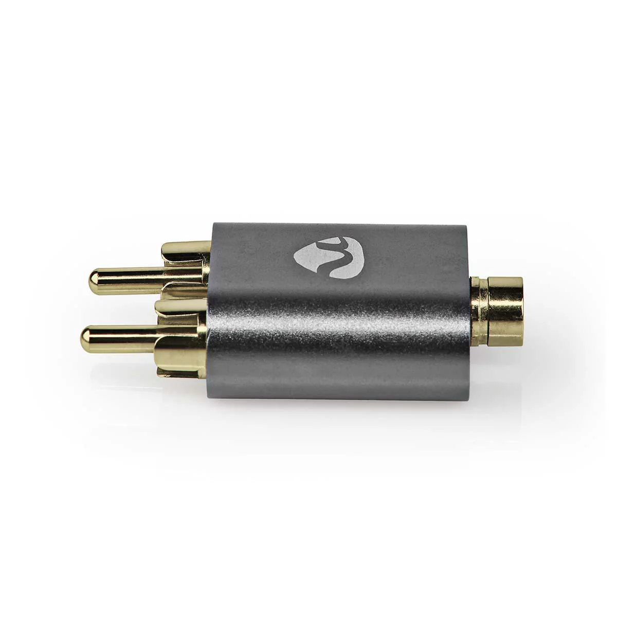 Stereo-Audioadapter 2x RCA Male - 3,5 mm Female - Verguld - Image 3