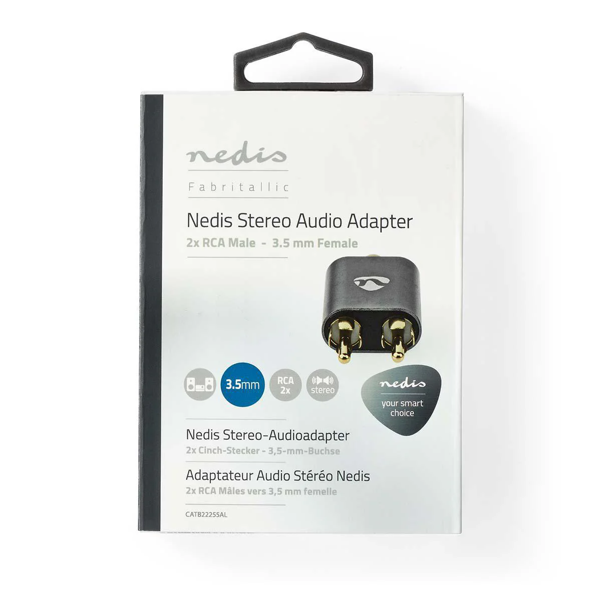 Stereo-Audioadapter 2x RCA Male - 3,5 mm Female - Verguld - Image 6