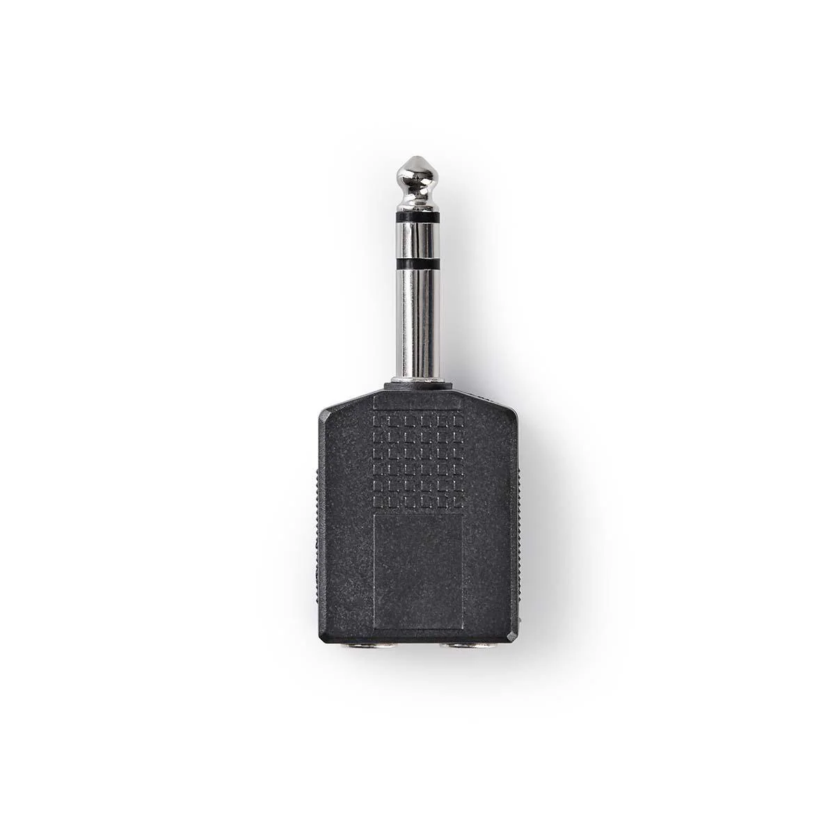 Stereo-Audioadapter 6,35 mm Male - 2x 6,35 mm Female - Vernikkeld