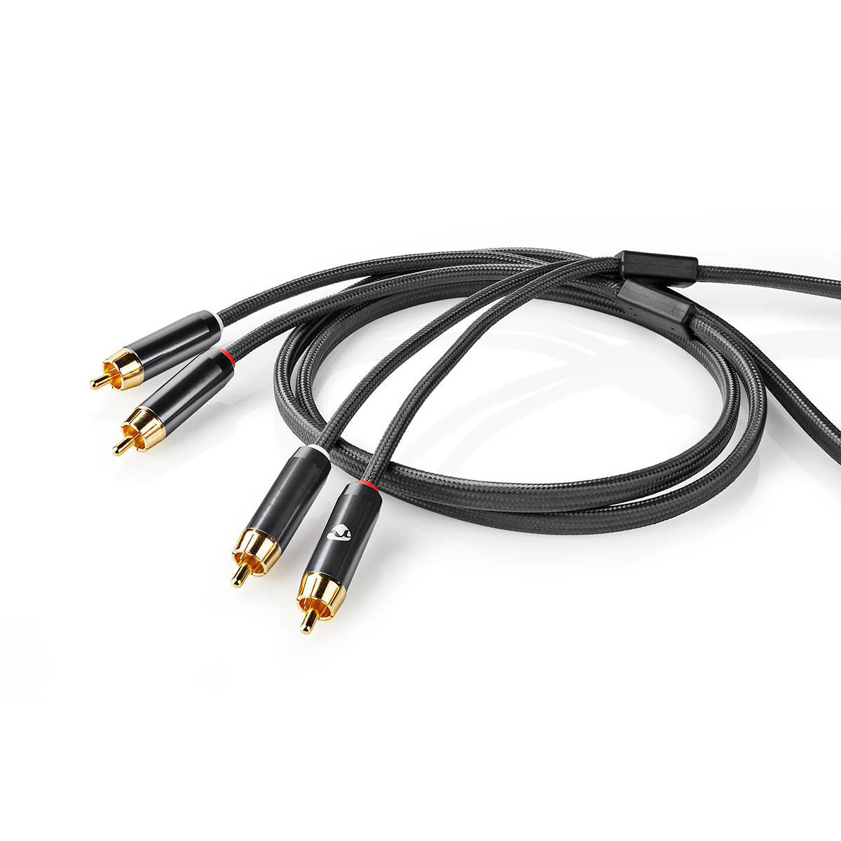 Stereo-Audiokabel 2x RCA Male - 2x RCA Male - Verguld - Image 3
