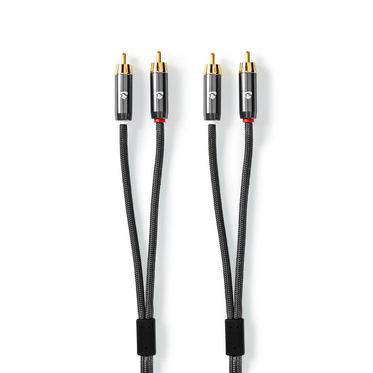 Stereo-Audiokabel 2x RCA Male - 2x RCA Male - Verguld - Image 4