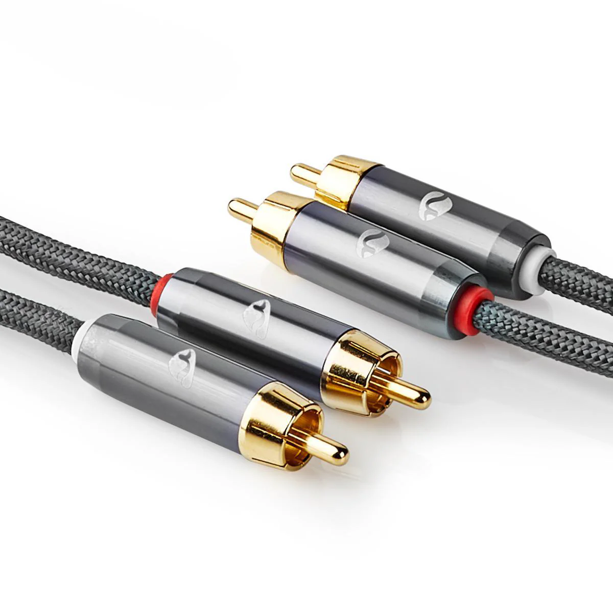Stereo-Audiokabel 2x RCA Male - 2x RCA Male - Verguld - Image 6