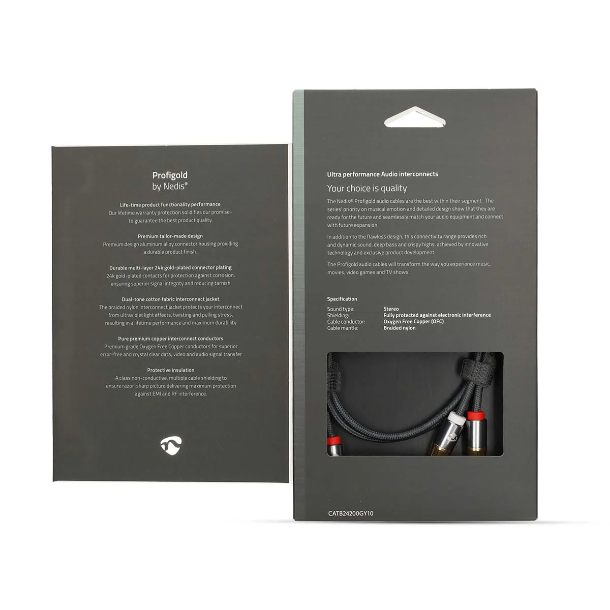 Stereo-Audiokabel 2x RCA Male - 2x RCA Male - Verguld - Image 8