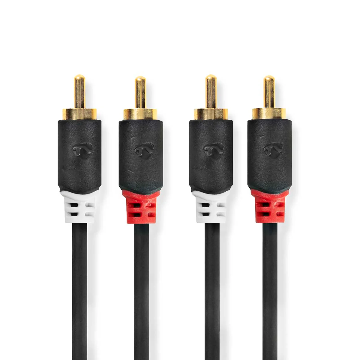 Stereo-Audiokabel 2x RCA Male - 2x RCA Male - Verguld
