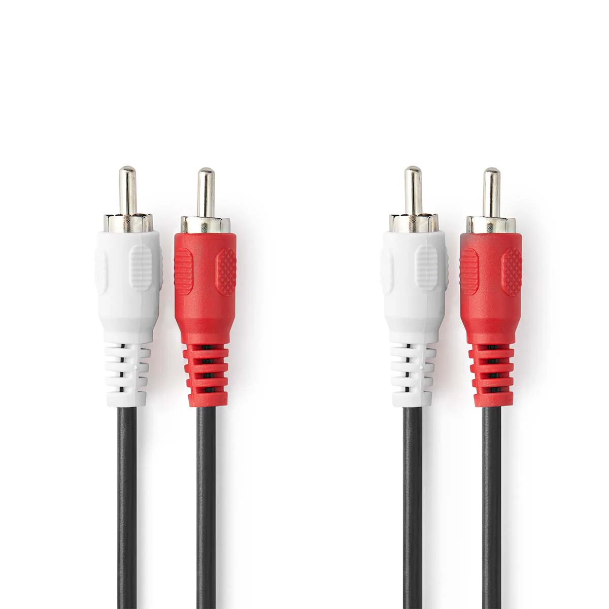 Stereo-Audiokabel 2x RCA Male - 2x RCA Male - Vernikkeld