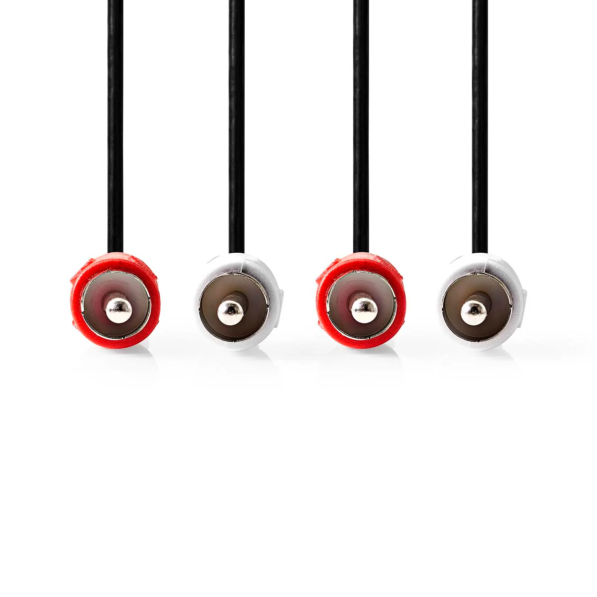Stereo-Audiokabel 2x RCA Male - 2x RCA Male - Vernikkeld - Image 2