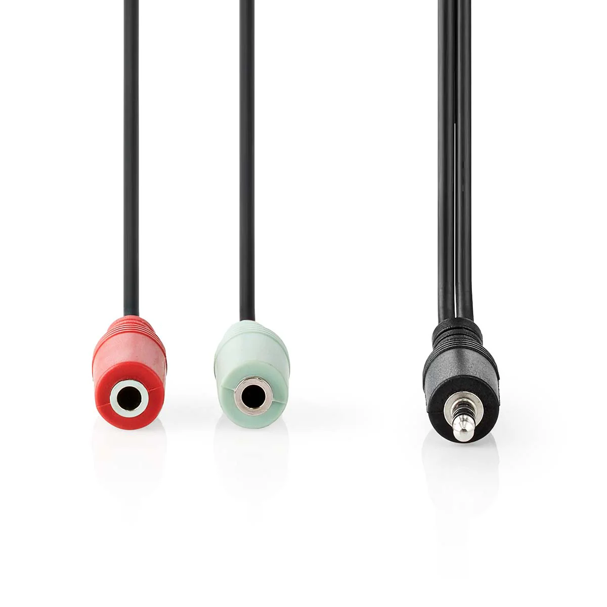 Stereo-Audiokabel 3,5 mm Male - 2x 3,5 mm Female - Vernikkeld - Image 3