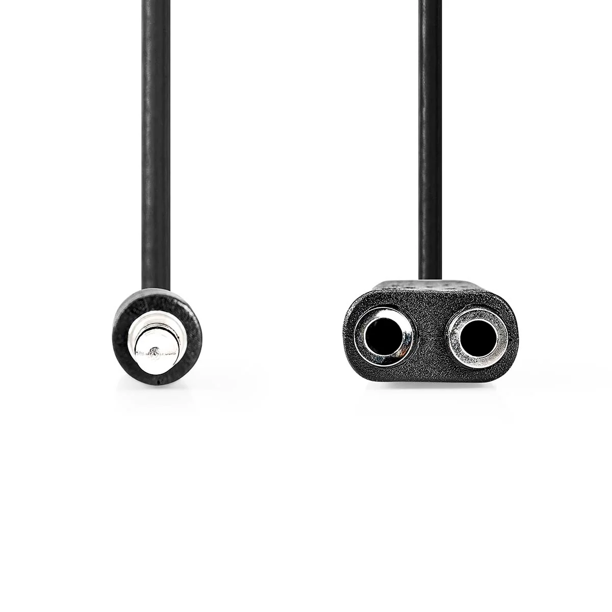 Stereo-Audiokabel 3,5 mm Male - 2x 3,5 mm Female - Vernikkeld - Image 2