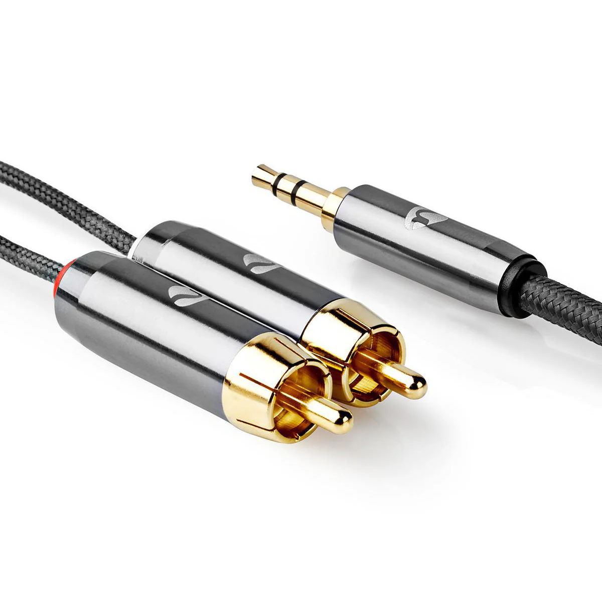 Stereo-Audiokabel 3,5 mm Male - 2x RCA Male - Verguld - Image 5