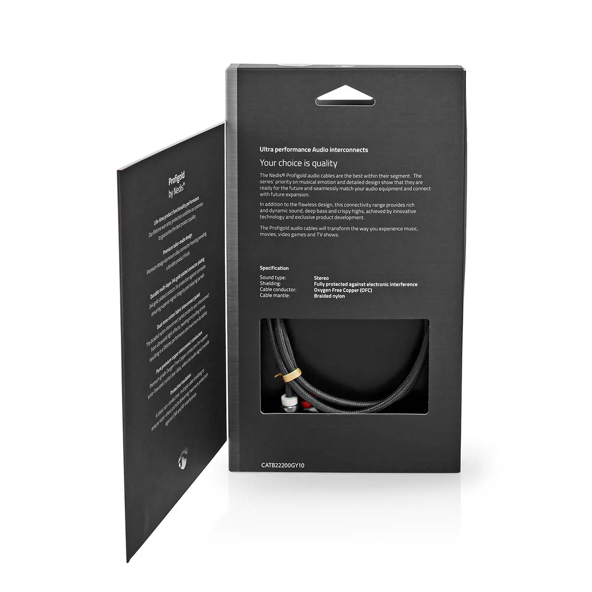 Stereo-Audiokabel 3,5 mm Male - 2x RCA Male - Verguld - Image 6