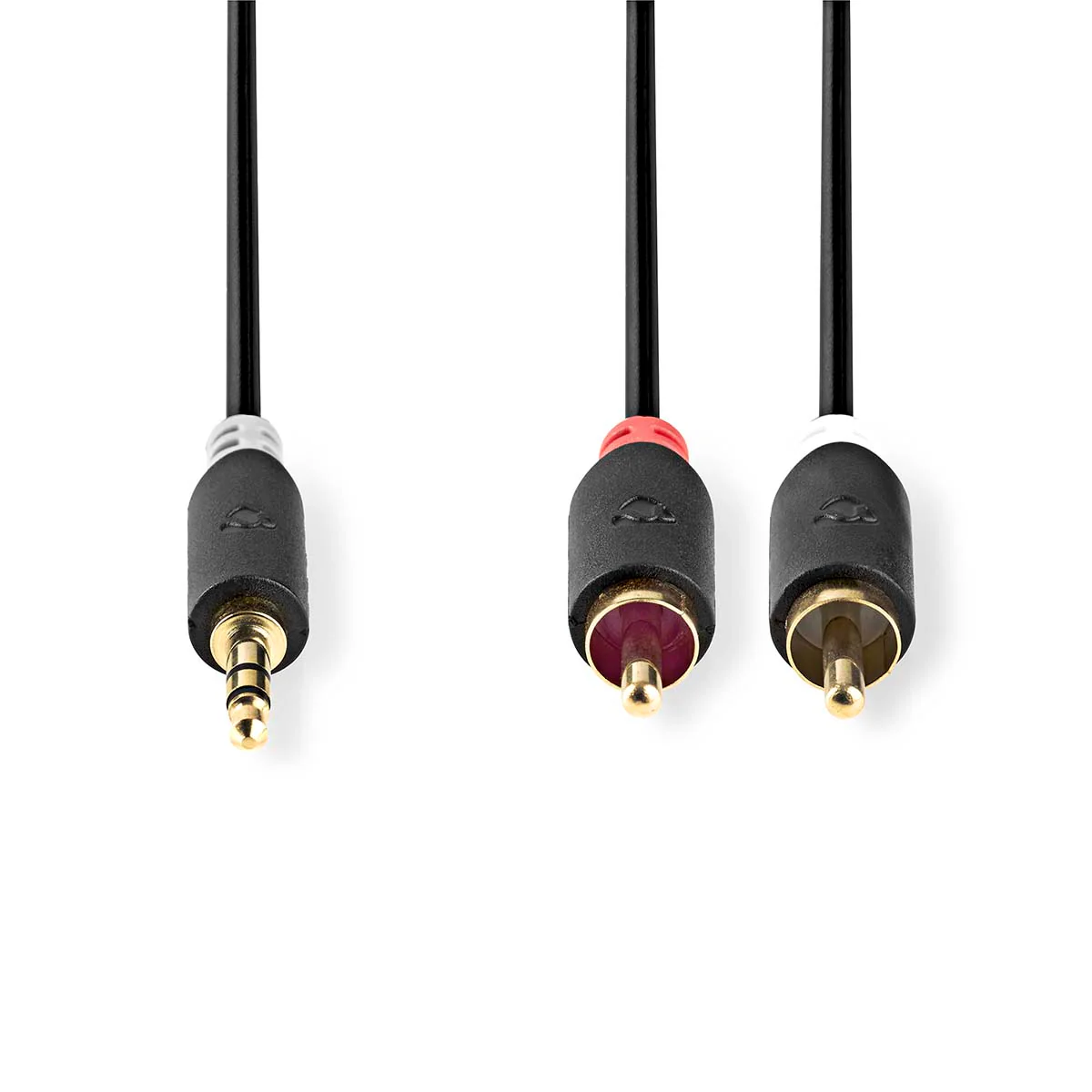 Stereo-Audiokabel 3,5 mm Male - 2x RCA Male - Verguld - Image 2