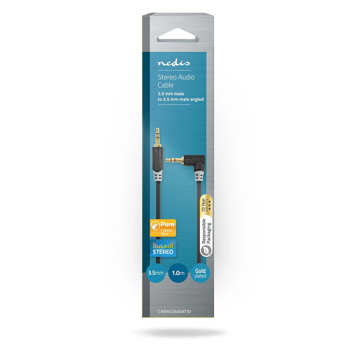 Stereo-Audiokabel 3,5 mm Male - 3,5 mm Male - Verguld - Image 3