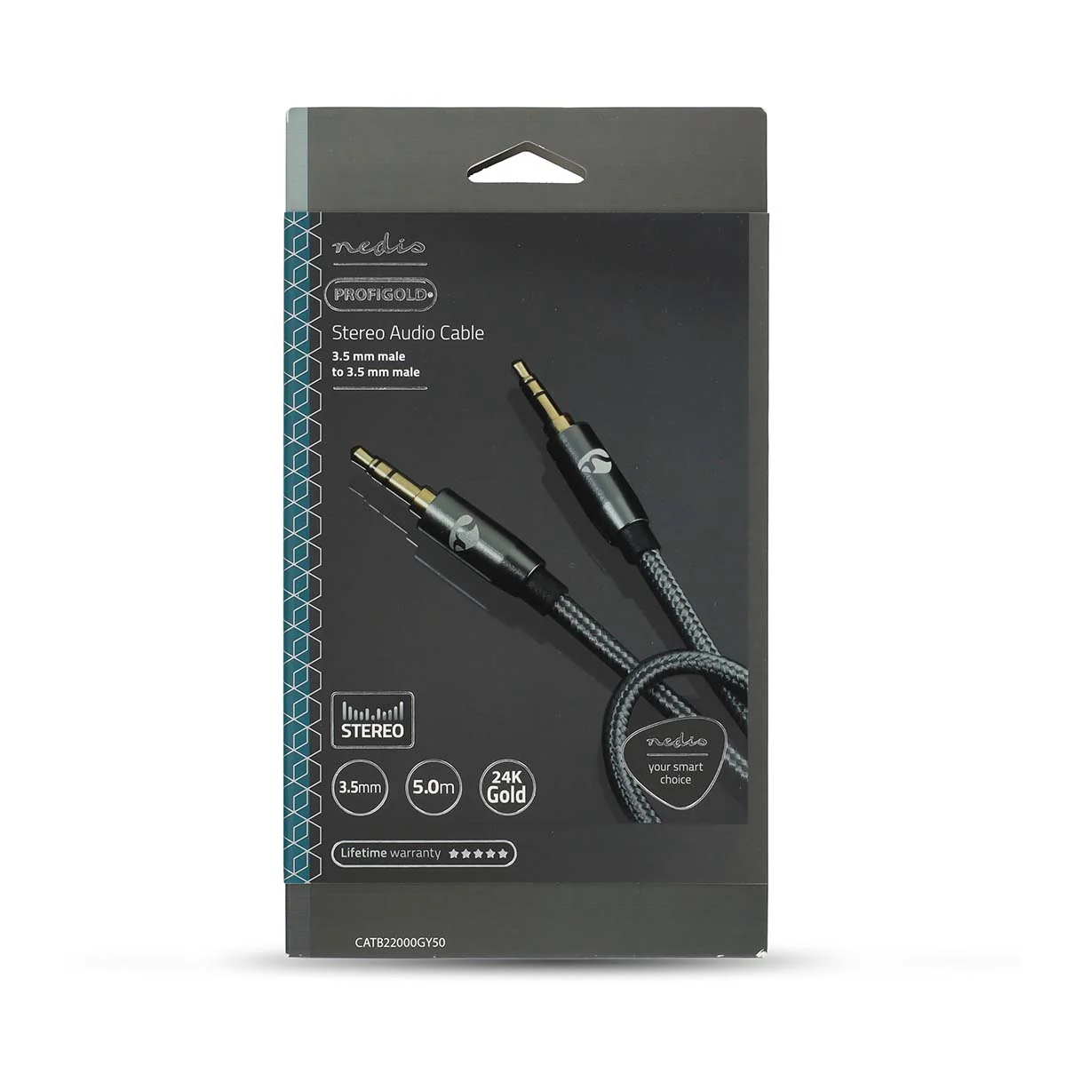 Stereo-Audiokabel 3,5 mm Male - 3,5 mm Male - Verguld - Image 10