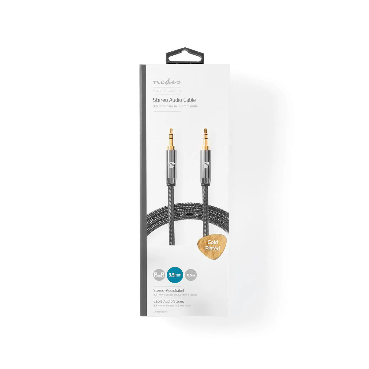 Stereo-Audiokabel 3,5 mm Male - 3,5 mm Male - Verguld - Image 6