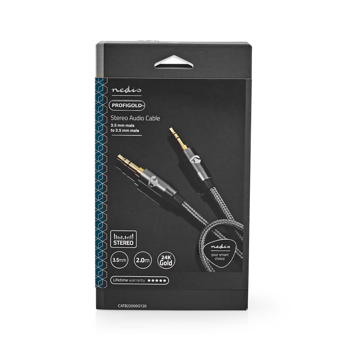 Stereo-Audiokabel 3,5 mm Male - 3,5 mm Male - Verguld - Image 8