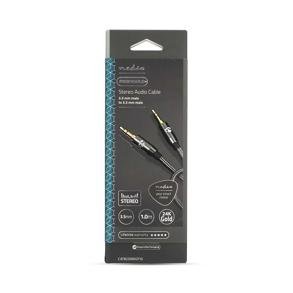 Stereo-Audiokabel 3,5 mm Male - 3,5 mm Male - Verguld - Image 9