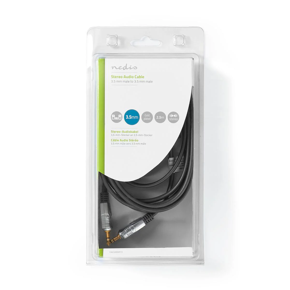 Stereo-Audiokabel 3,5 mm Male - 3,5 mm Male - Verguld - Image 3