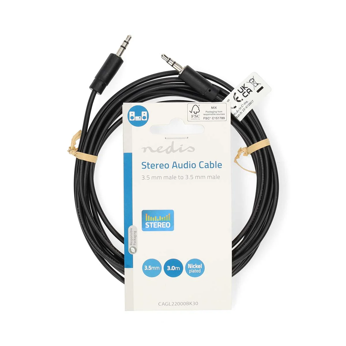 Stereo-Audiokabel 3,5 mm Male - 3,5 mm Male - Vernikkeld - Image 8