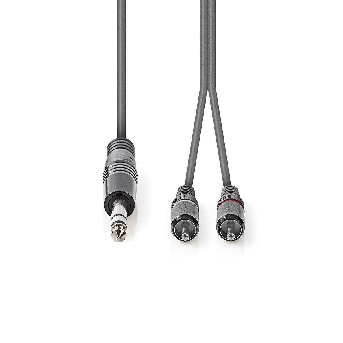 Stereo-Audiokabel 6,35 mm Male - 2x RCA Male - Vernikkeld - Image 2