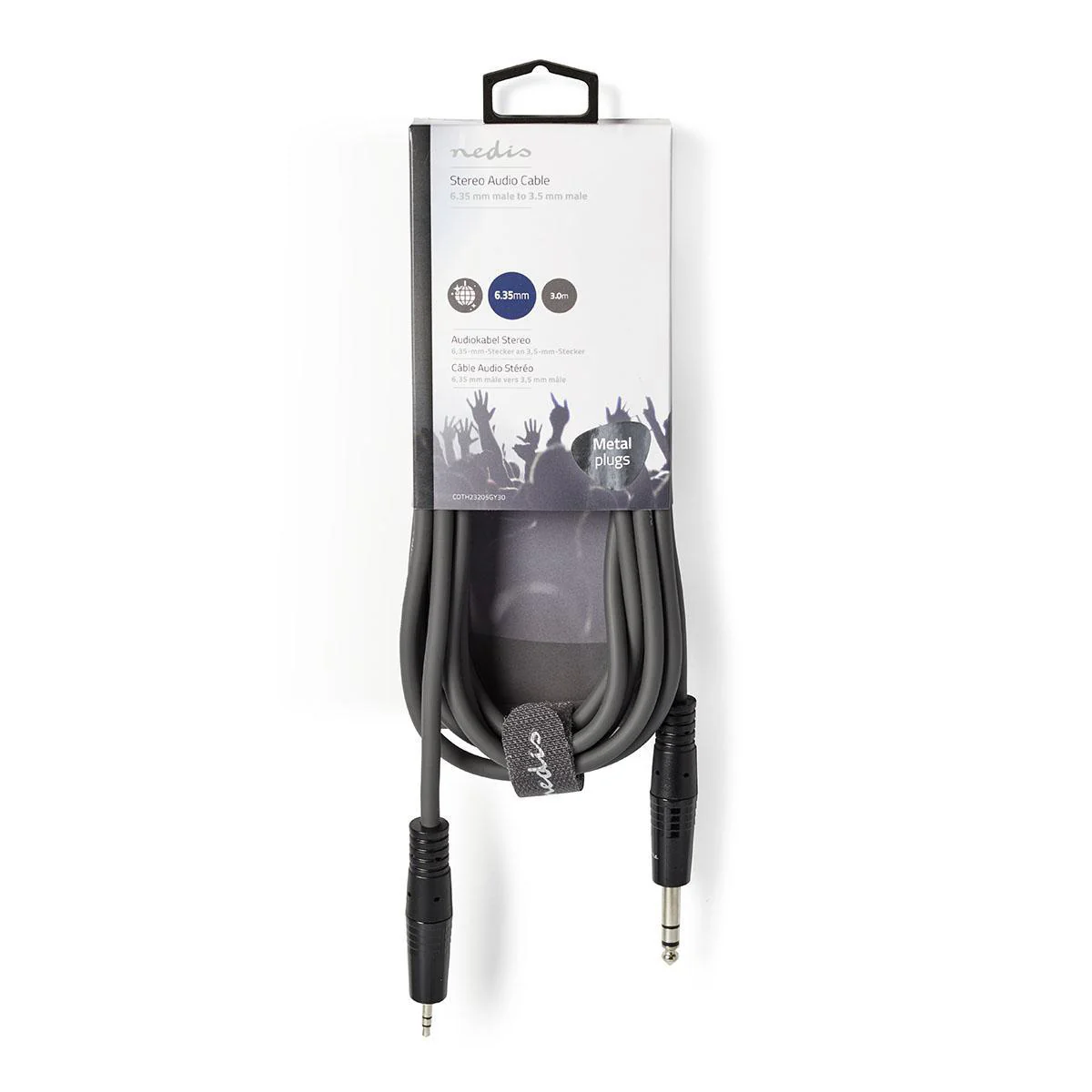 Stereo-Audiokabel 6,35 mm Male - 3,5 mm Male - Vernikkeld - Image 4