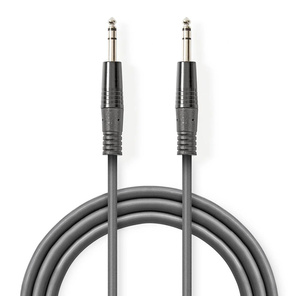 Stereo-Audiokabel 6,35 mm Male - 6,35 mm Male - Vernikkeld