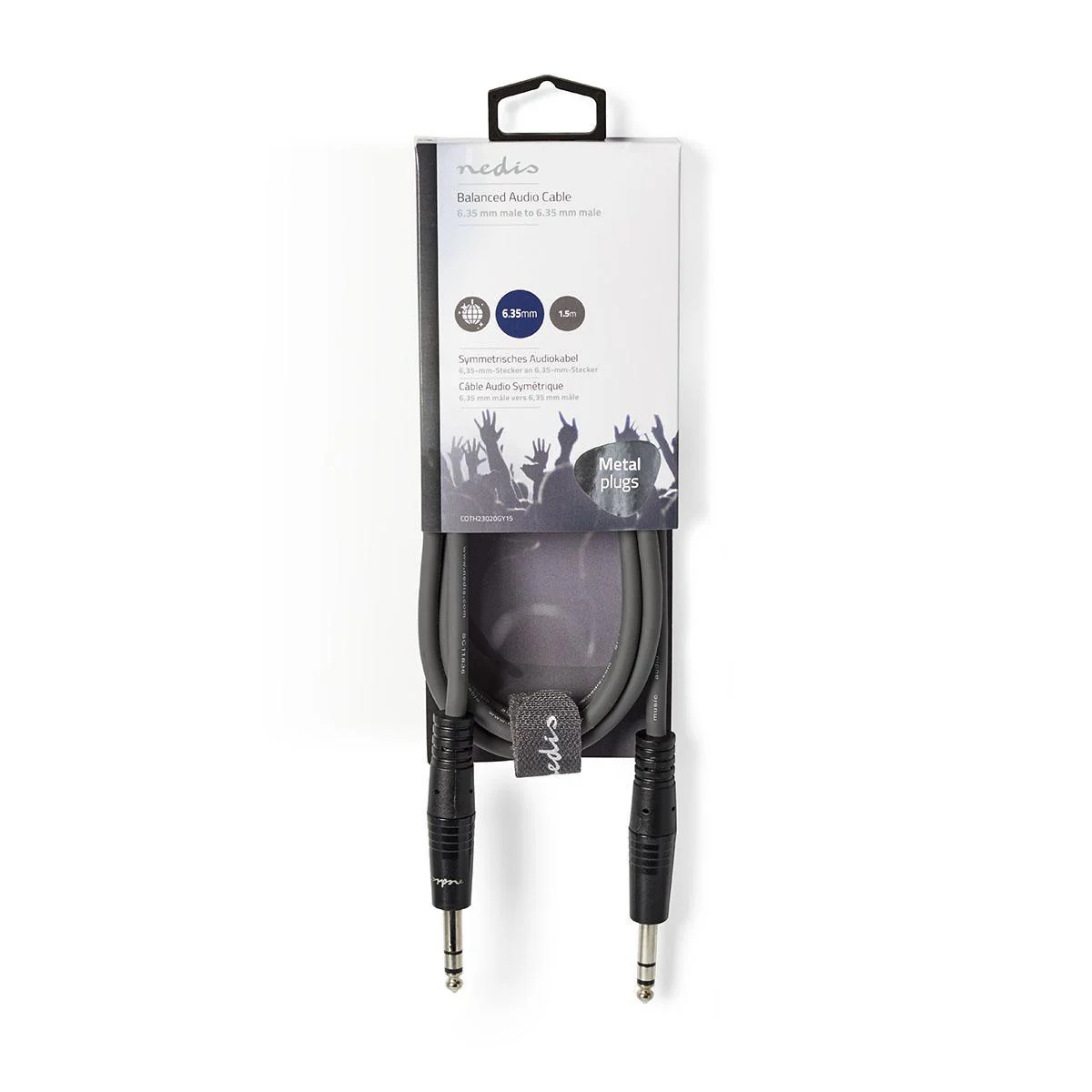 Stereo-Audiokabel 6,35 mm Male - 6,35 mm Male - Vernikkeld - Image 3
