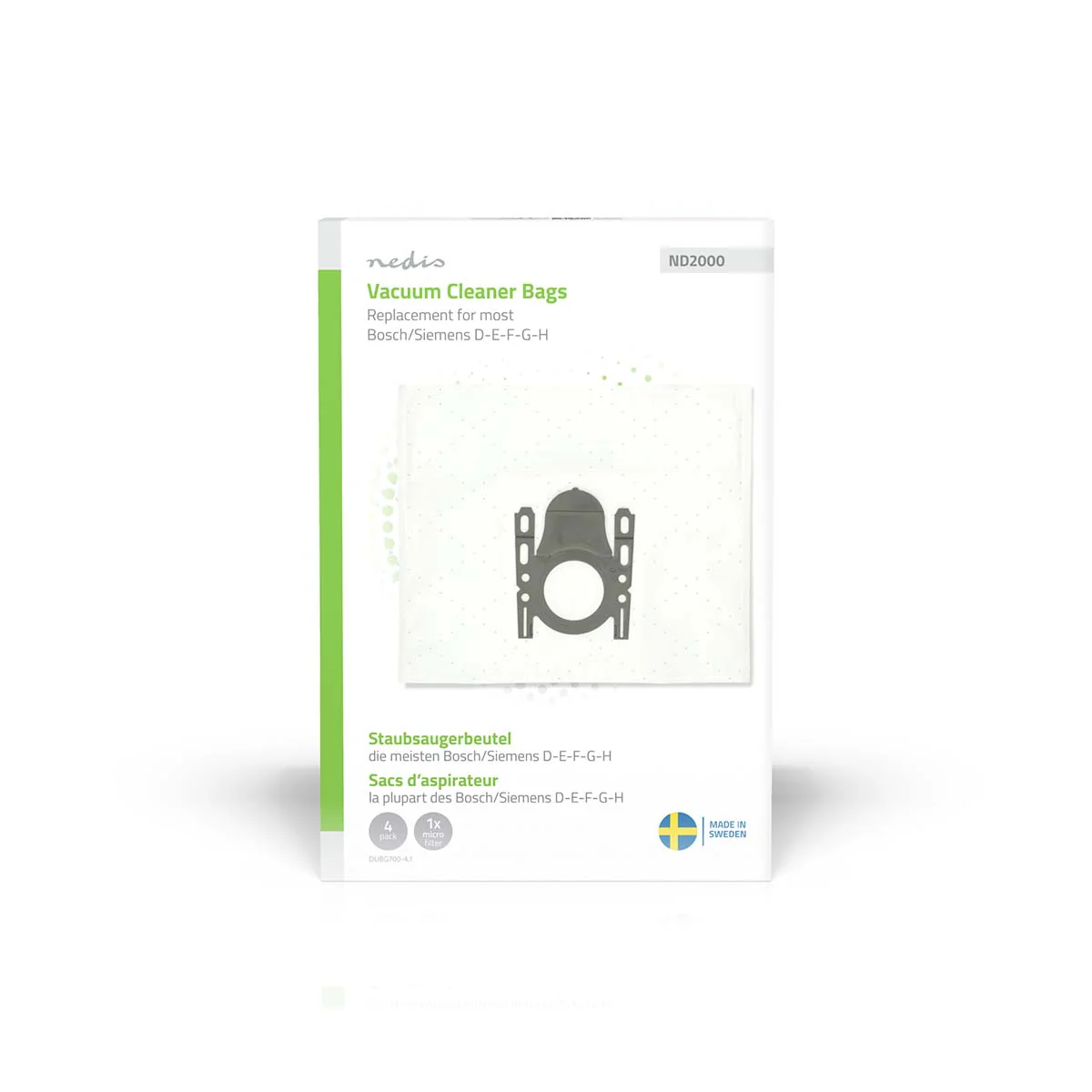 Stofzuigerzak 4 Stuks - Synthetisch - Meest verkocht voor: Bosch / Siemens D - E - F - G - H - Image 3