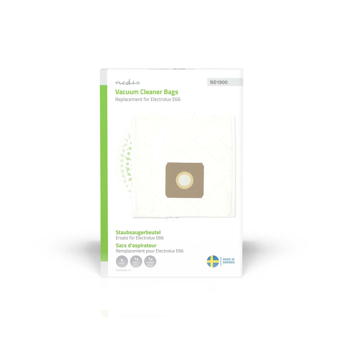 Stofzuigerzak 4 Stuks - Synthetisch - Meest verkocht voor: Electrolux E66 - Image 3