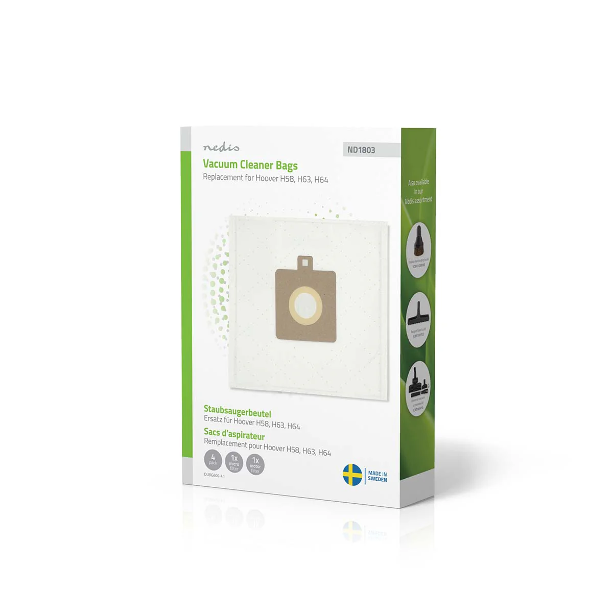 Stofzuigerzak 4 Stuks - Synthetisch - Meest verkocht voor: Hoover H58 - Image 4